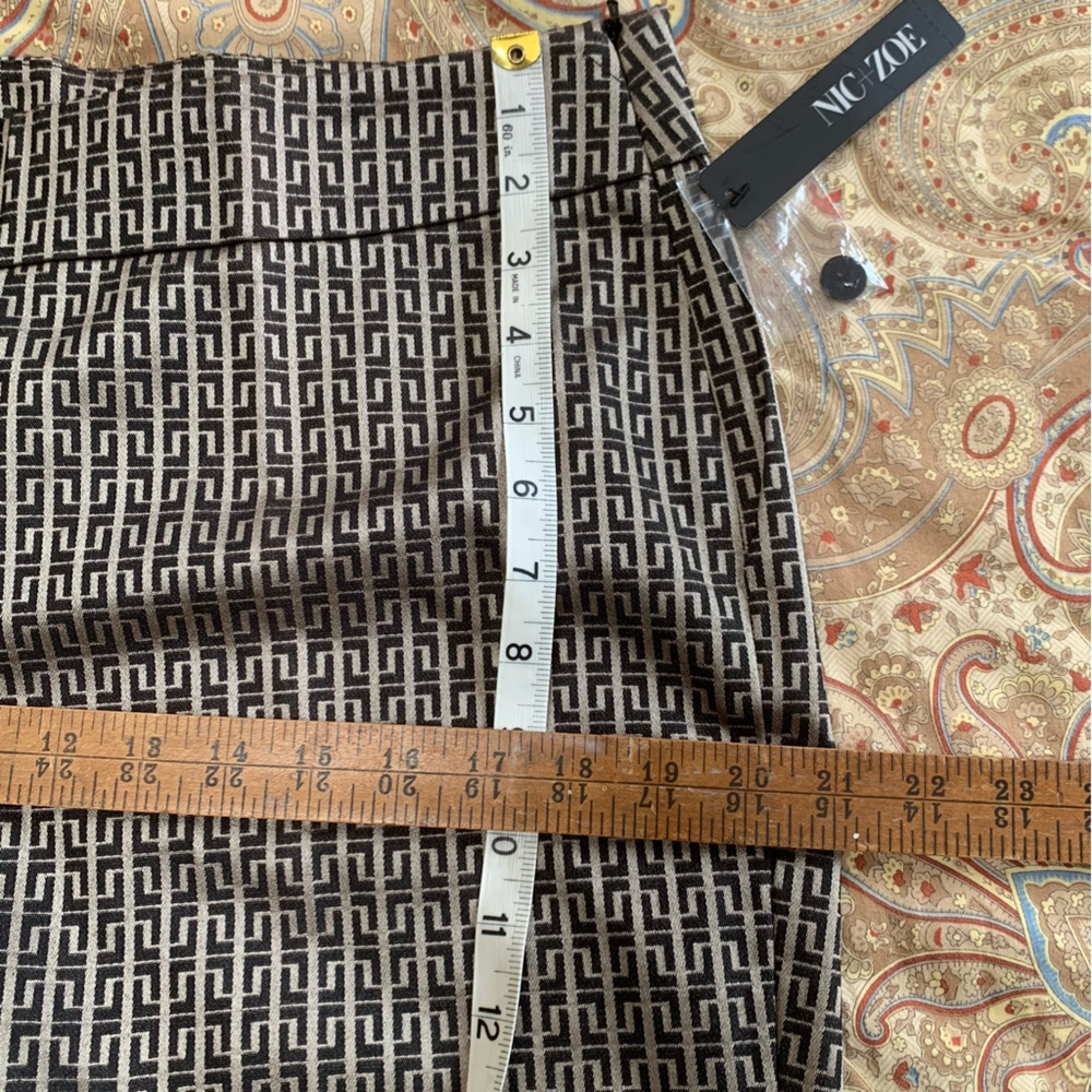Nic + Zoe Geometric Jacquard Dress Pants size 12 - Picture 13 of 13